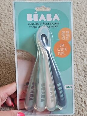 BÉABA Silicone Baby Spoon Set - Mint